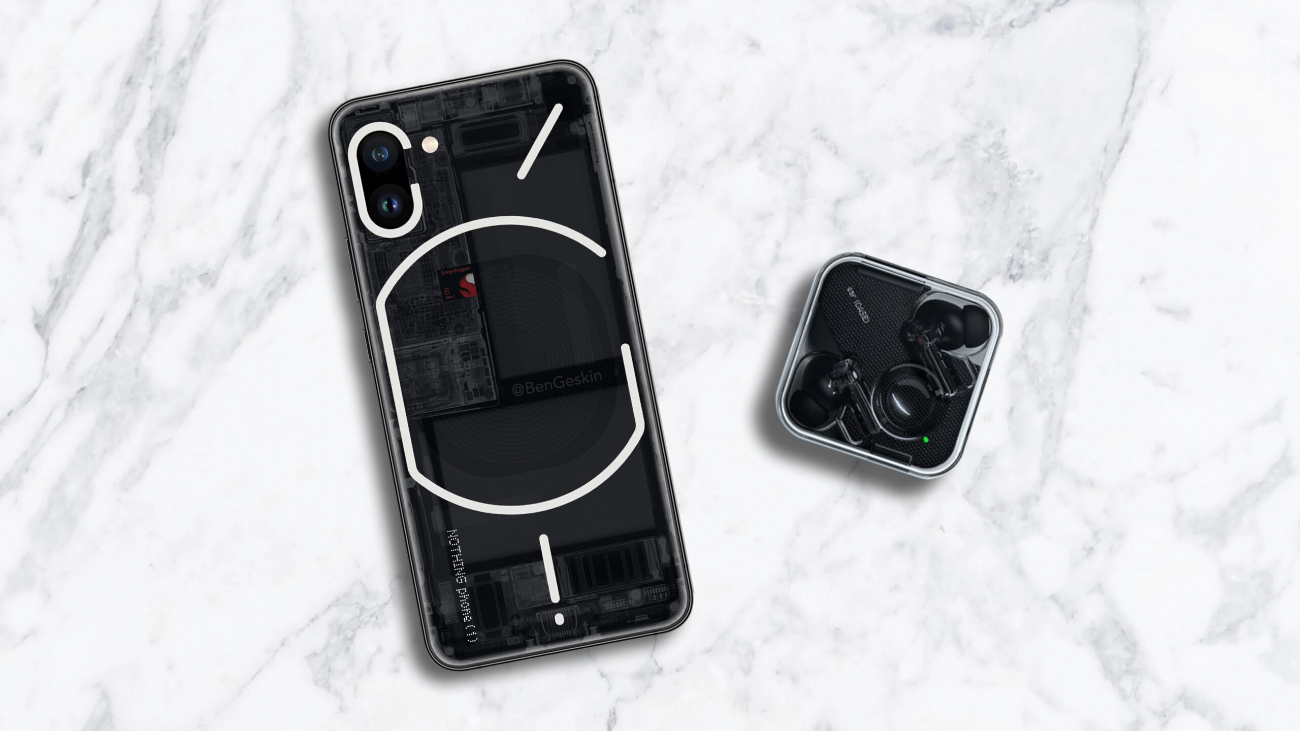 Nothing phone(1)概念图曝光：与iPhoneX相似的相机模组，几乎无边框屏幕！