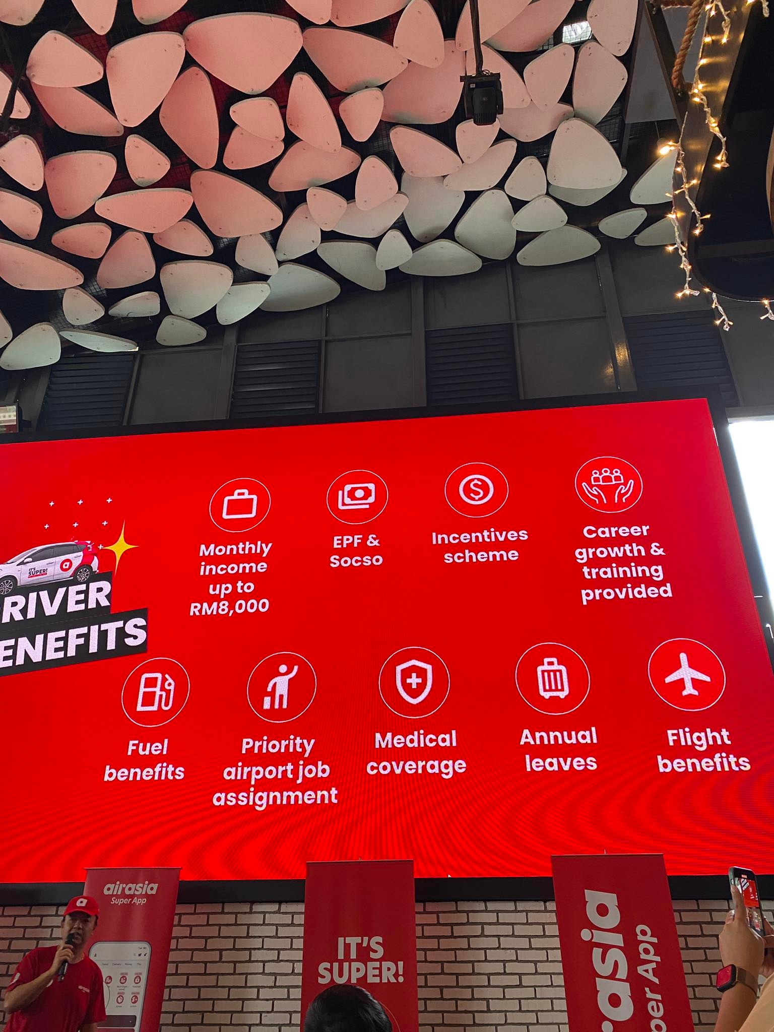 Airasia Ride Board airasia为airasia ride司机提供全职计划:每月RM3.5K基本收入!最高每月收入可达RM8000! - Zing Gadget