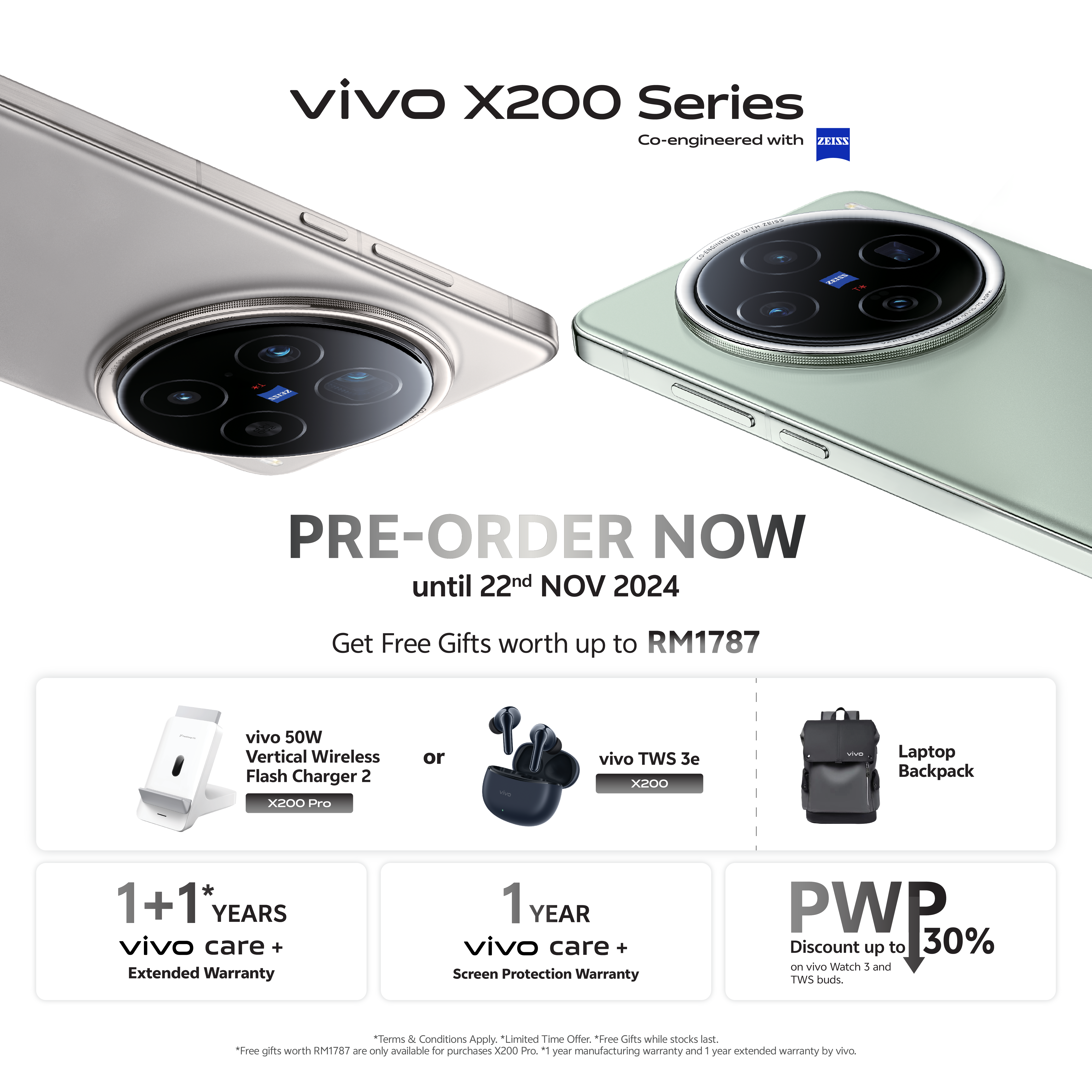 新一代演唱会神器！vivo X200系列大马发布：2亿长焦、天玑9400、最高6000mAh，售RM3599起！ - Zing Gadget